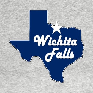 City of Wichita Falls Texas Lone Star State Map Navy Blue T-Shirt